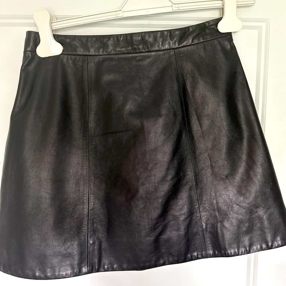 Alice and Olivia leather skirt, real leather, size 2